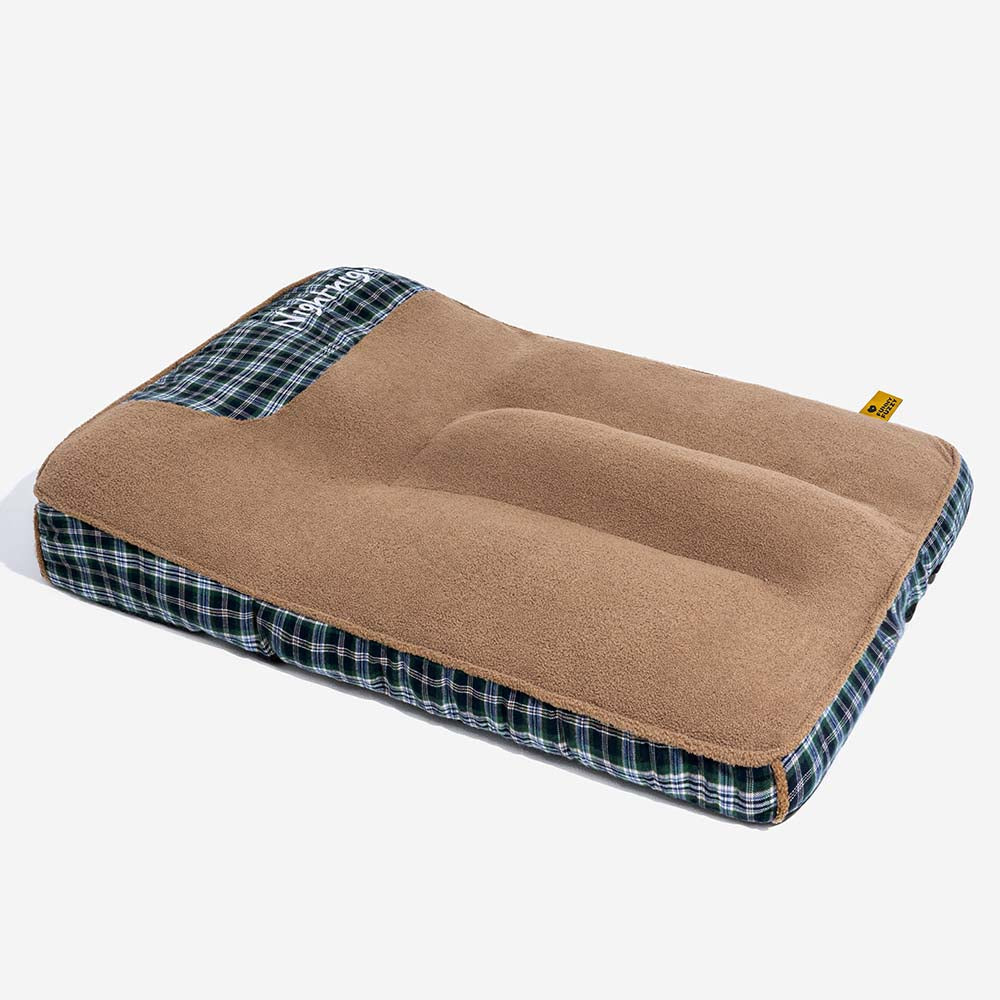 Fluffy dog bed, large rectangle, offering orthopedic support for big dogs, easy care