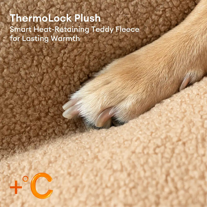 Washable dog bed, fluffy rectangle design, ideal for large breeds, ultimate comfort