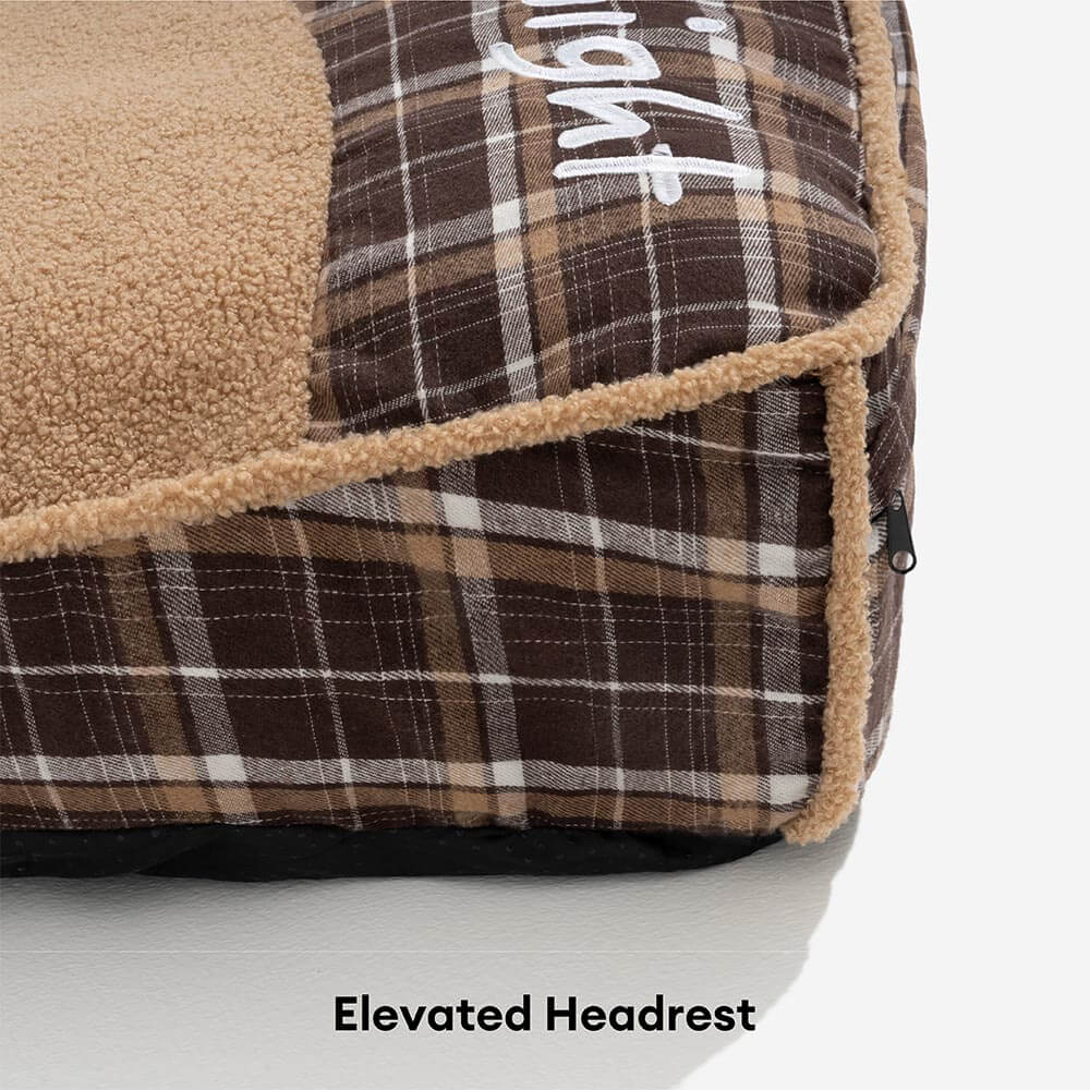 Large rectangle pet bed, fluffy and supportive, perfect for large dogs, easy to clean
