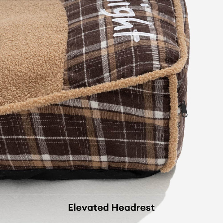 Large rectangle pet bed, fluffy and supportive, perfect for large dogs, easy to clean