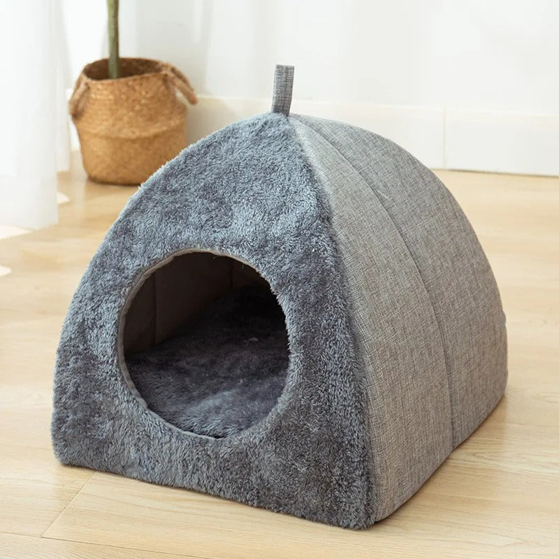 Cozy 2-in-1 Cat Cave & Lounger Bed for Small Pets