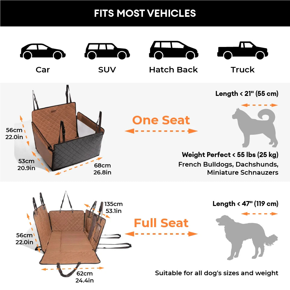 Detailed texture of the faux leather waterproof dog car seat hammock.