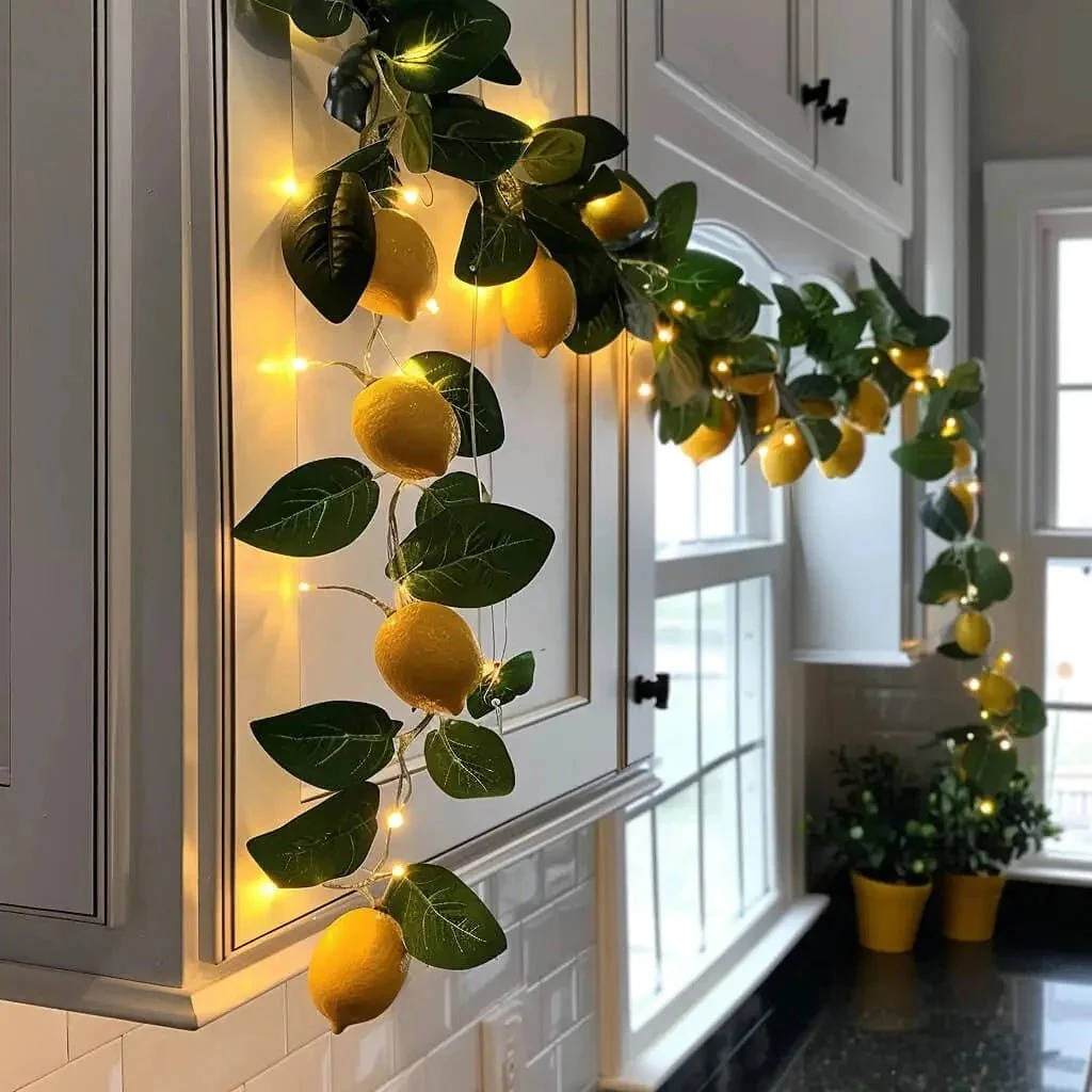 Elegant flexible wire garland with warm glow LED ornament lights, perfect for festive holiday decor.