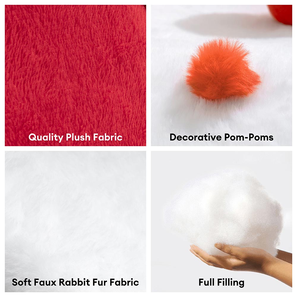Soft, supportive orthopedic dog bed in a charming festive snow house design for holidays