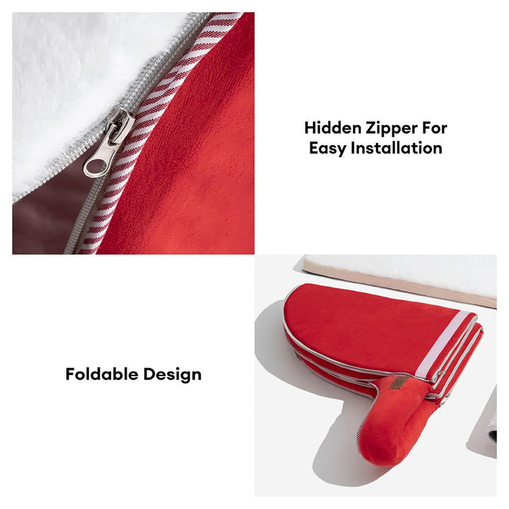 Dog comfort: Festive Snow House Orthopedic Bed, ideal for holiday home decor and pet rest