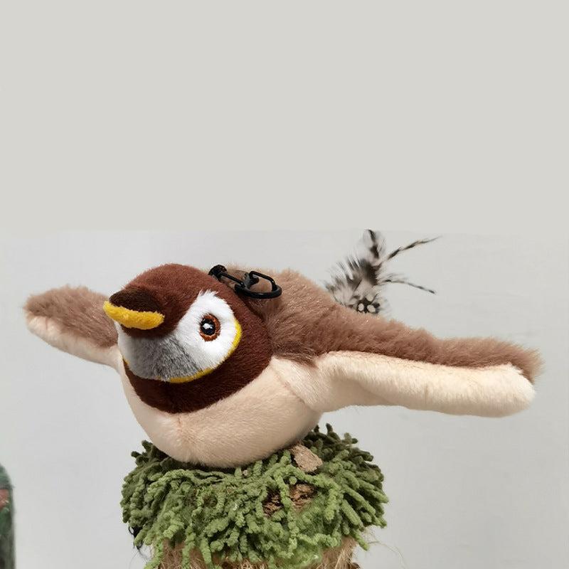 Flapping bird dog toy for playful pups, interactive pet play with squeaky sound