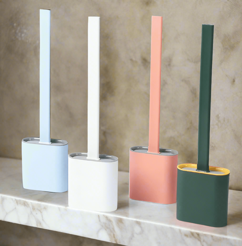 Modern silicone toilet brush for effective deep cleaning & hygiene in any bathroom. A flexible home cleaning tool.