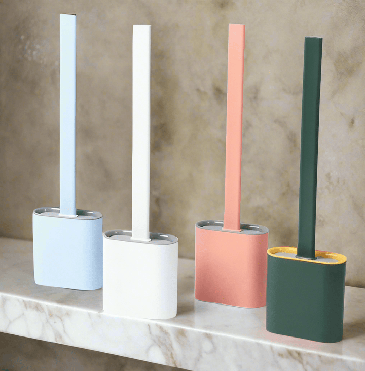 Modern silicone toilet brush for effective deep cleaning & hygiene in any bathroom. A flexible home cleaning tool.