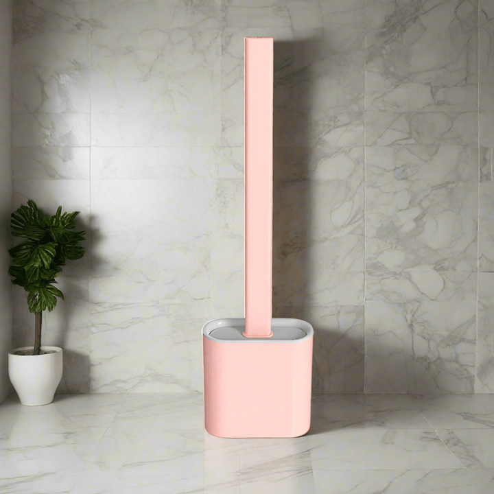 Durable, flexible silicone toilet brush for easy & effective deep cleaning. A hygienic modern bathroom accessory.