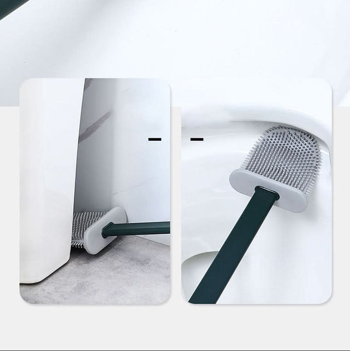 Home & bathroom flexible silicone toilet brush for deep cleaning, hygiene, and odor-free maintenance. Modern tool.