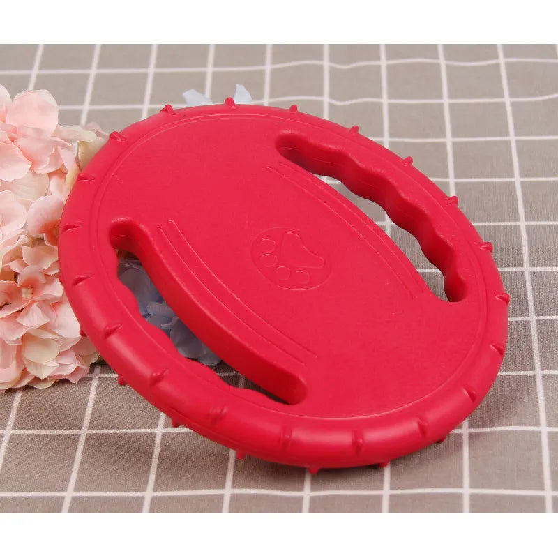 Floating dog teething ring in water, perfect durable chew toy for pet's dental care