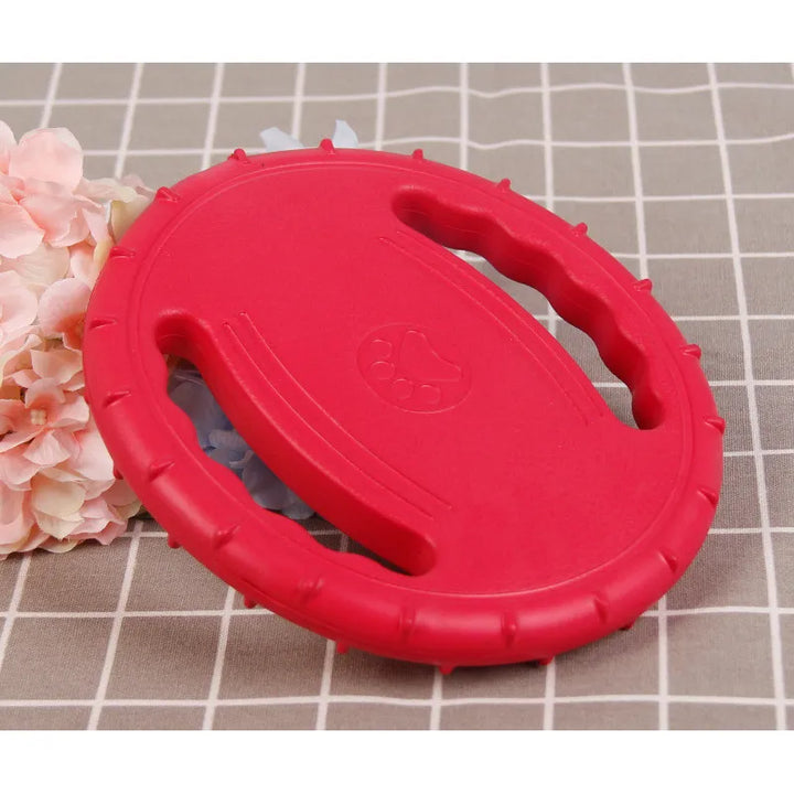 Floating dog teething ring in water, perfect durable chew toy for pet's dental care