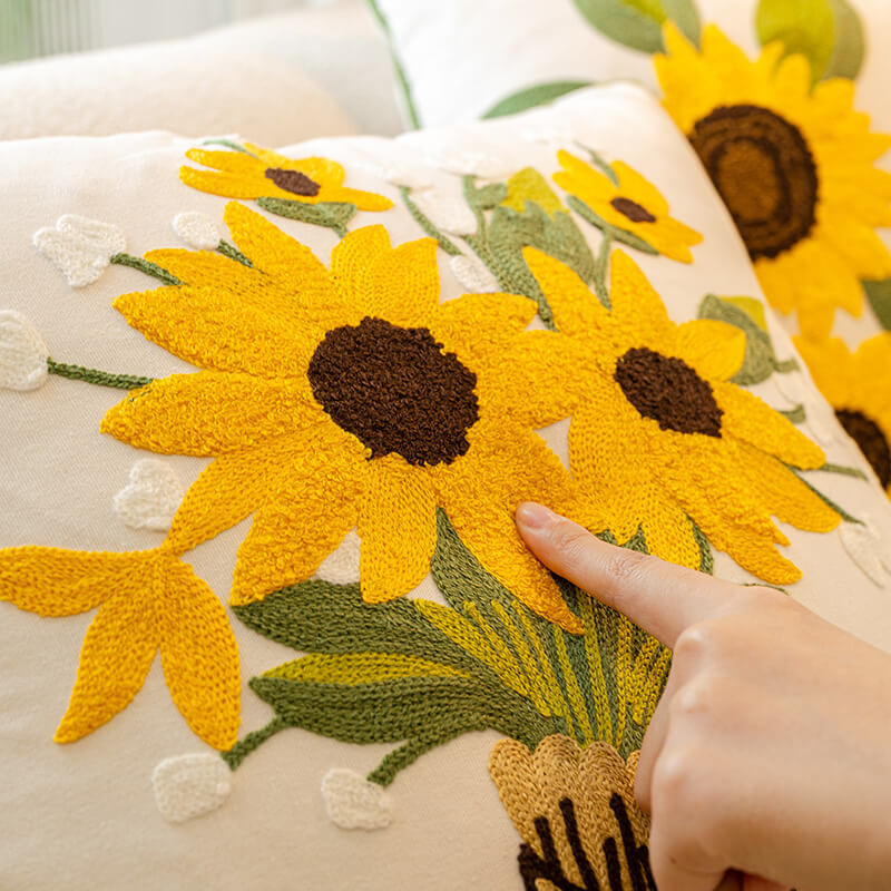 Square Floral Bouquet Throw Pillow, versatile home decor with beautiful flower arrangement