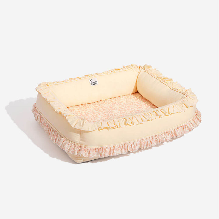 Supportive floral orthopedic dog bed for dogs of all sizes