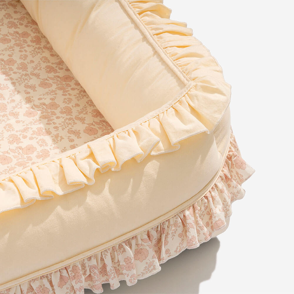 Soft floral orthopedic dog bed, ideal for pet's joint support