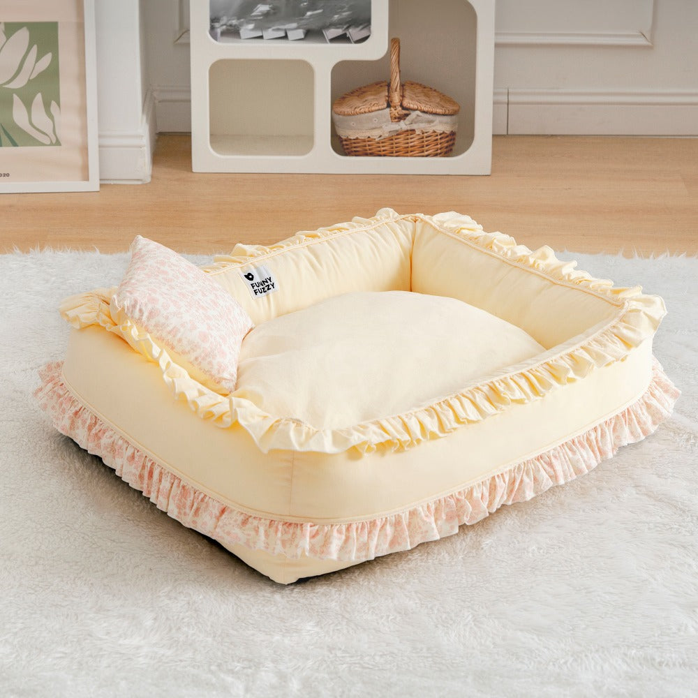 Designer floral dog bed, ultimate comfort and pet support