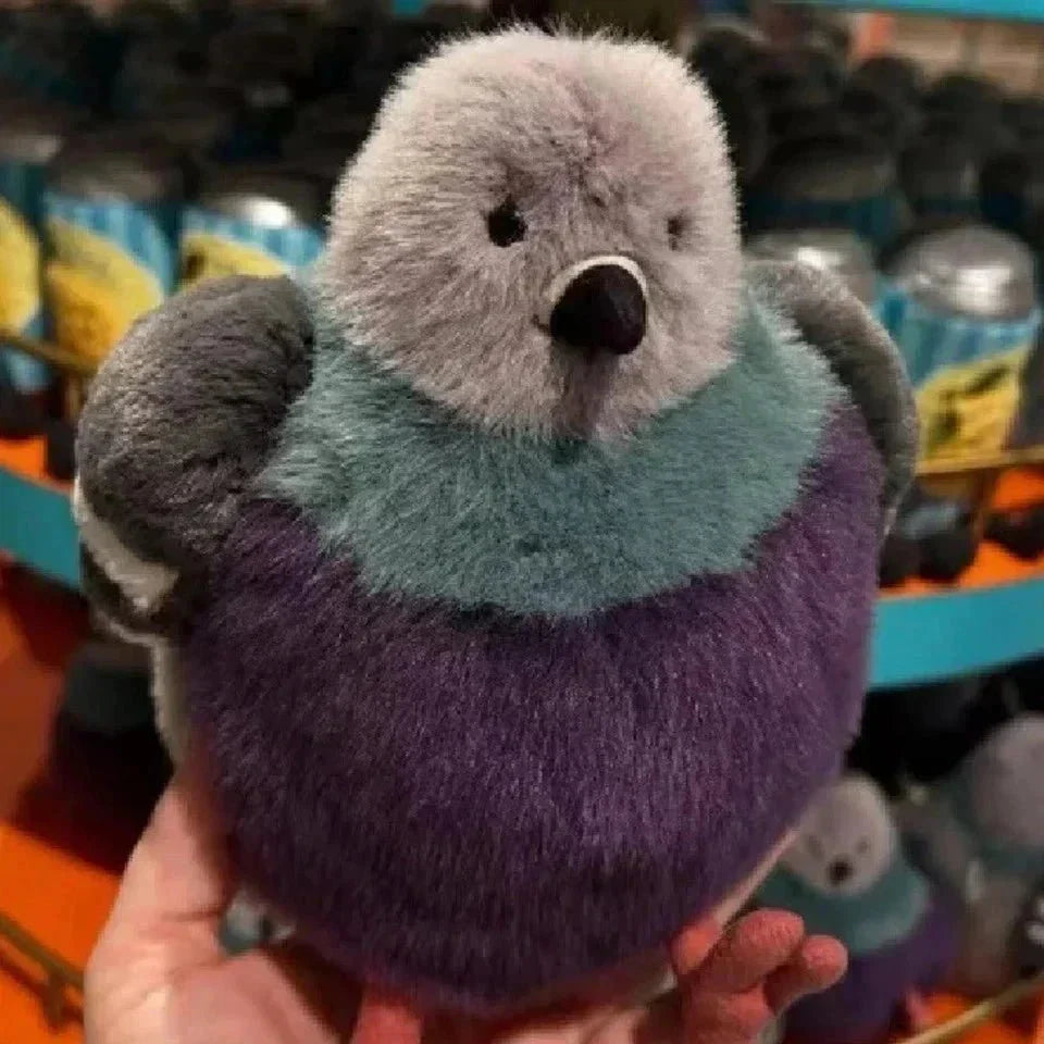 Luxuriously soft KISSPIGEON fluffy pigeon plush toy, an irresistible cuddly stuffed animal for children.