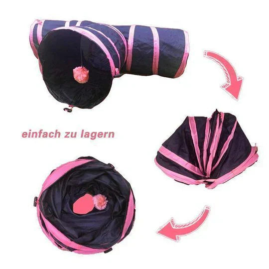 Enrichment cat toy: versatile 3-way pet tunnel for hours of interactive fun