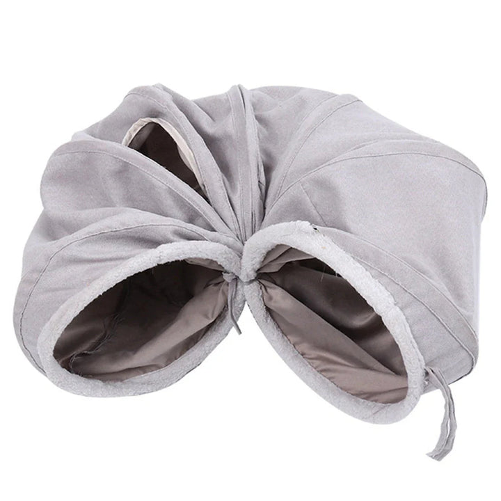 Pet supplies: Foldable cat tunnel with crinkling material and bell, an engaging toy for pet play