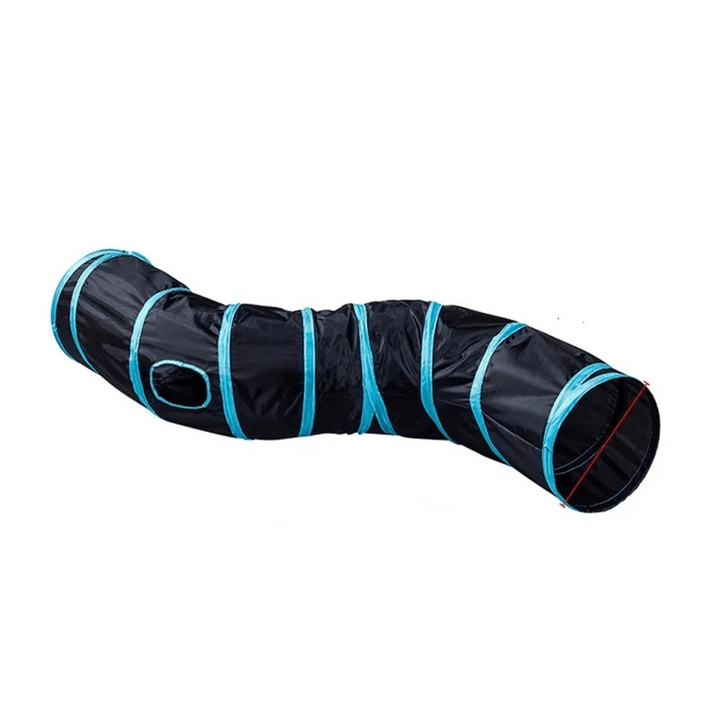 Durable foldable cat tunnel made from rip-stop polyester, suitable for active indoor play and daily use
