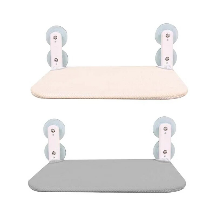 Compact foldable cat window bed with powerful suction cups, a comfortable and durable lounging solution