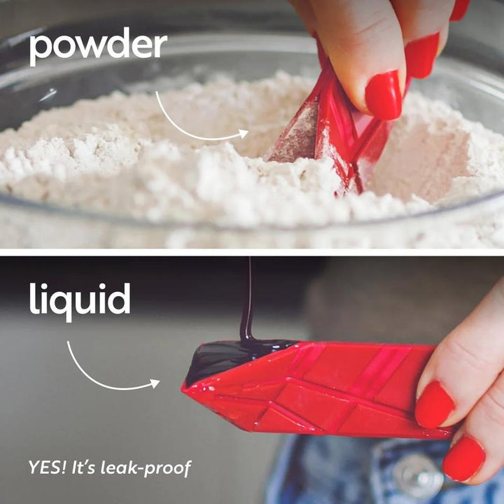 Compact foldable measuring spoons for baking & cooking, maximizing kitchen efficiency & storage.