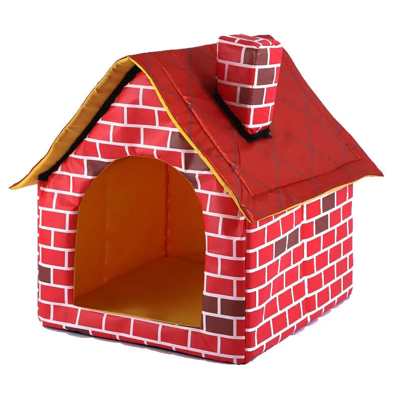 Pet furniture: foldable brick design dog house, ideal for comfort