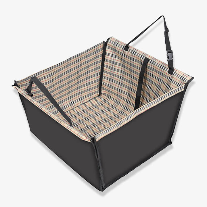 Top-down view of the spacious foldable waterproof dog car seat cover, ideal pet accessory for long trips.