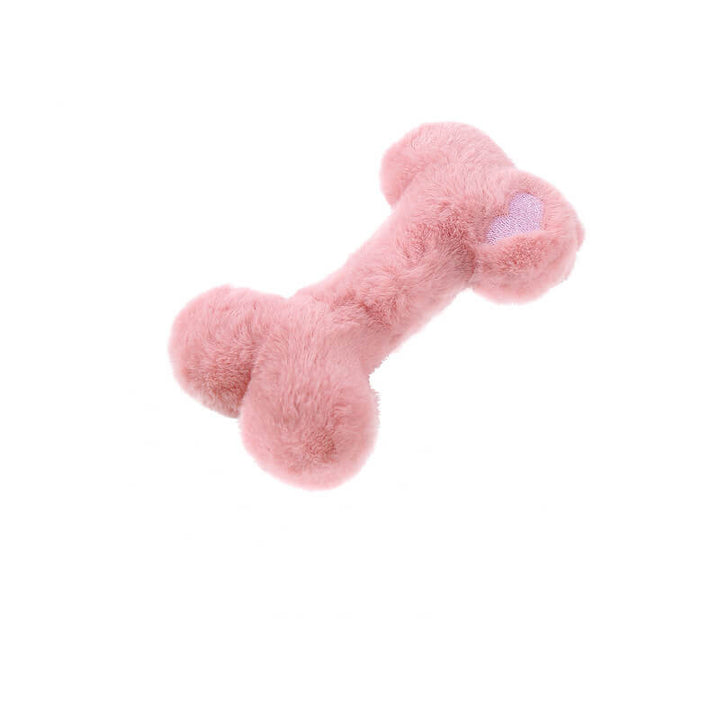 Washable Funny Bone squeaky plush chew toy, durable interactive pet supply for active dogs
