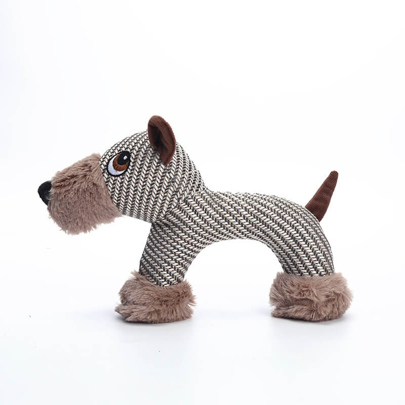 Interactive squeaky animal plush dog toy, durable and fun for all dogs