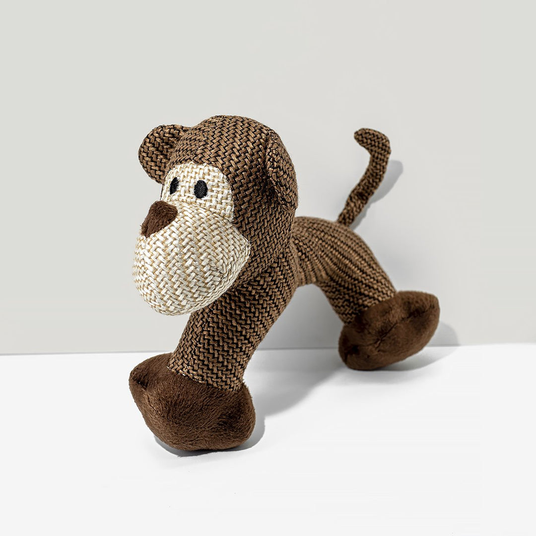 Cute animal plush dog toy with built-in squeaker, engaging pet supplies