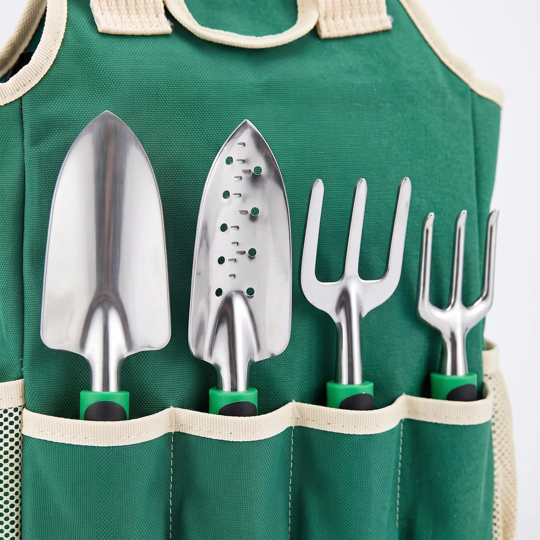 Convenient garden tote bag filled with high-quality hand tools for all your home & garden planting needs.