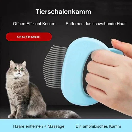 Soft bristled cat brush, promoting healthy coat and blood circulation during feline grooming sessions