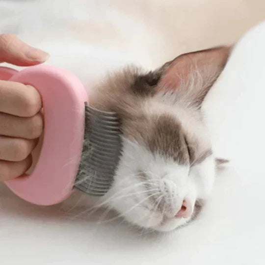 Cat care shedding tool, a gentle massage brush for effective hair removal and pet comfort