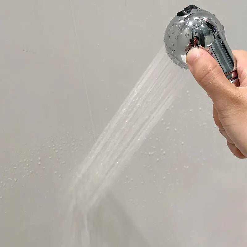 Comfort-grip dog shower head for easy animal wash, essential pet care grooming supply
