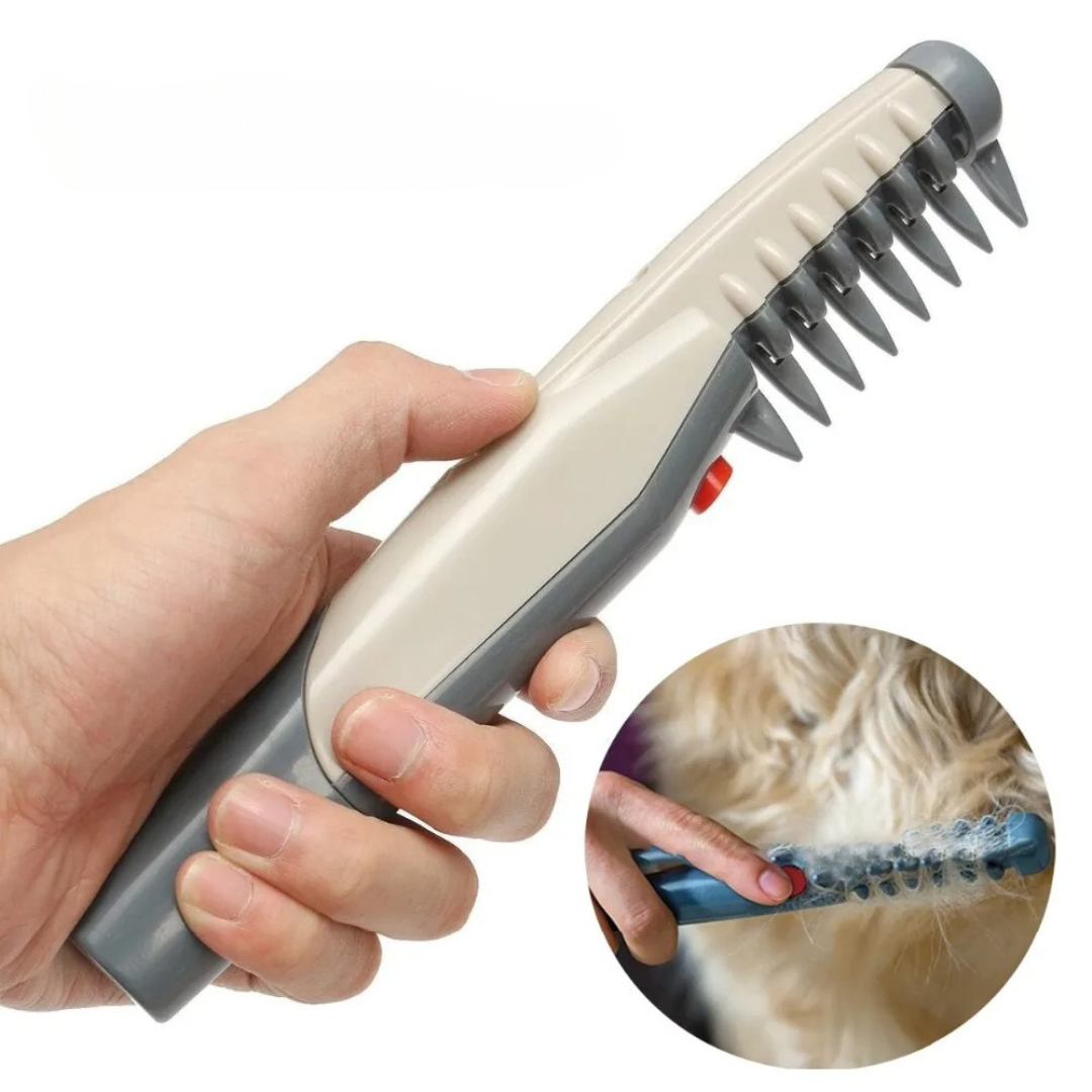 Gentle pet fur trimmer for dog & cat grooming, effectively removing tangles & loose hair. Essential pet care supplies.