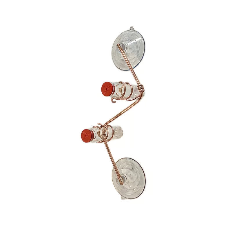 Set of 3 geometric window hummingbird feeders, highlighting different angles and easy installation.