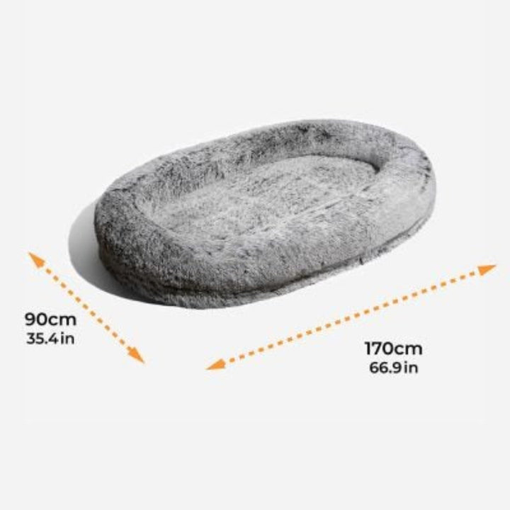 Unisex giant calming bed, perfect for shared, comfortable relaxation between owners and their pets