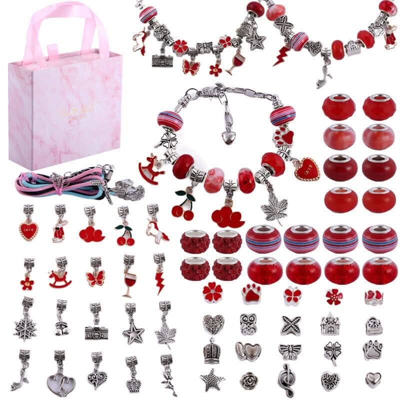 Girls' creative gift: make sparkling charm bracelets with this engaging jewelry craft kit.