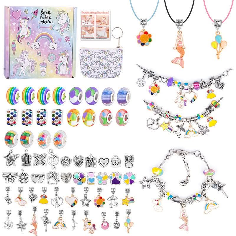 Creative kids' activity: design sparkling charm bracelets with this DIY jewelry making kit.