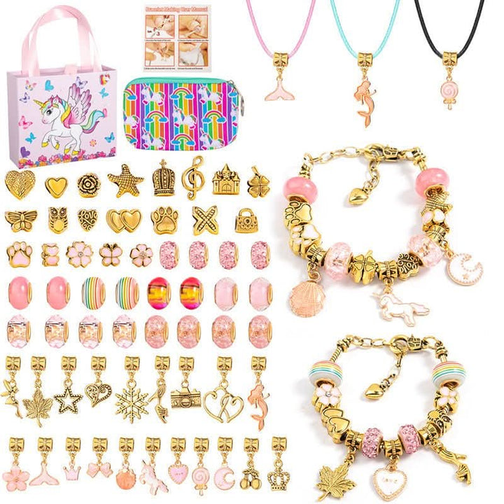 Girls' jewelry making art project, create sparkling charm bracelets with this fun craft kit.