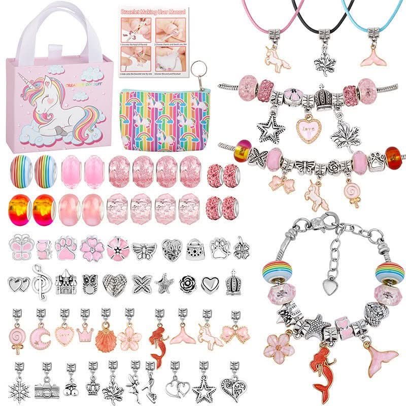 Sparkling charm bracelet DIY kit, an excellent creative gift & craft supply for girls.