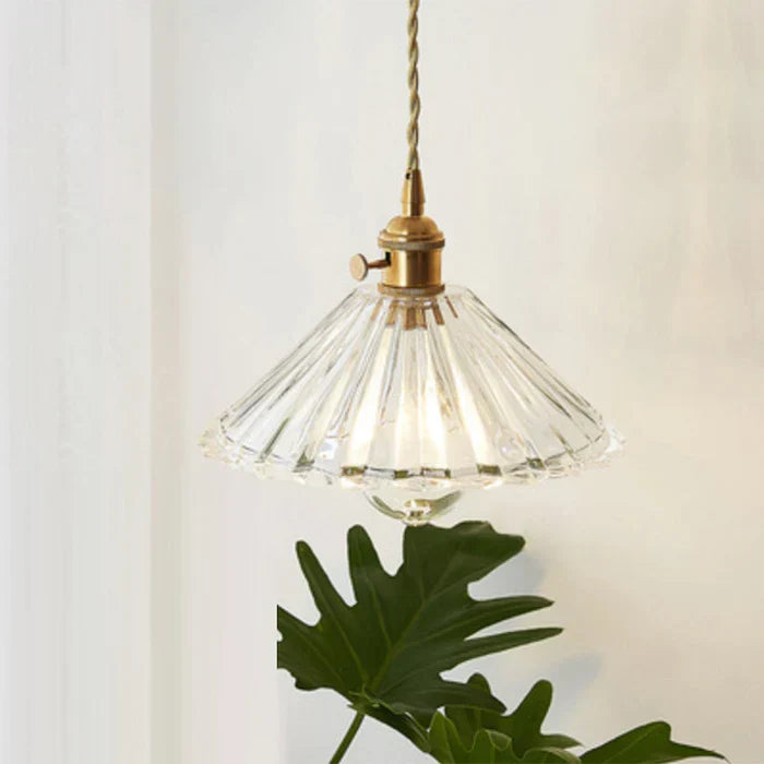 Contemporary glass ceiling light, an elegant touch for your dining room lighting.