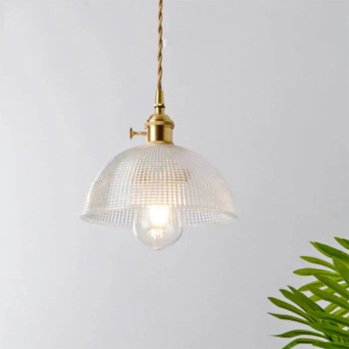 OpulentGlow glass hanging lamp, perfect modern industrial lighting for dining rooms.