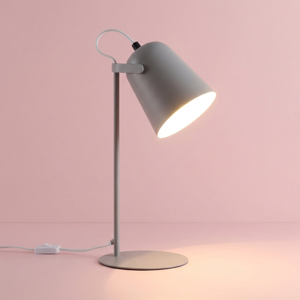 Durable metal Glintor adjustable desk lamp, providing efficient task lighting for any modern table or desk.