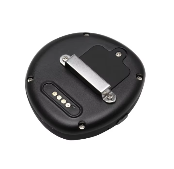 Unisex GPS dog tracker collar attached to a leash, ready for outdoor adventure