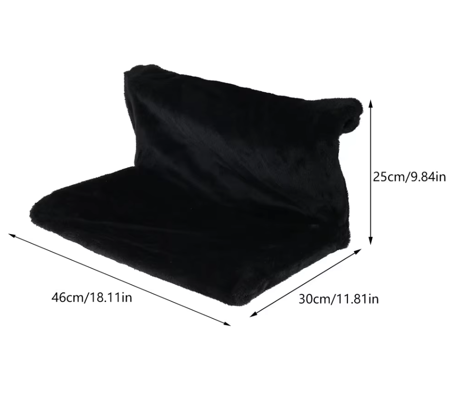 Feline accessory: white cat window bed with sturdy suction cups, perfect for curious cats