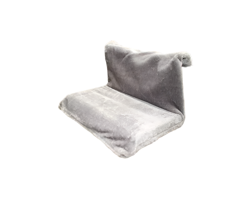 Stylish gray cat hammock, designed as a window perch pet bed for ultimate cat comfort and view