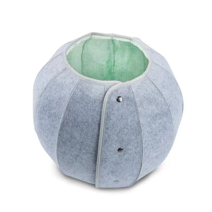 Interactive felt cat tunnel and bed, a multi-functional pet supply for playful cats.