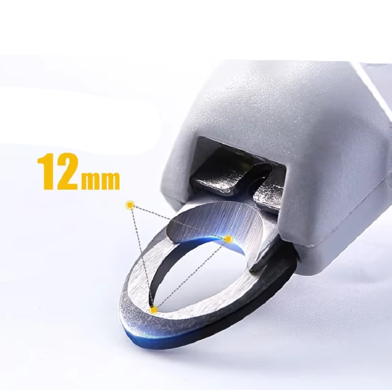 Durable gray nail clippers with integrated LED light & magnifier for pet owners